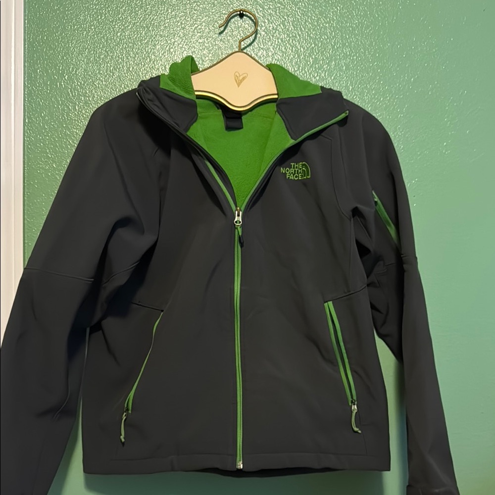 The North Face Men's Black and Green Jacket
